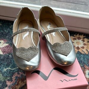 Girls Rhinestone Ballet Flats 13